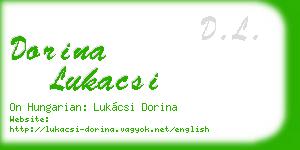 dorina lukacsi business card