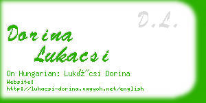 dorina lukacsi business card